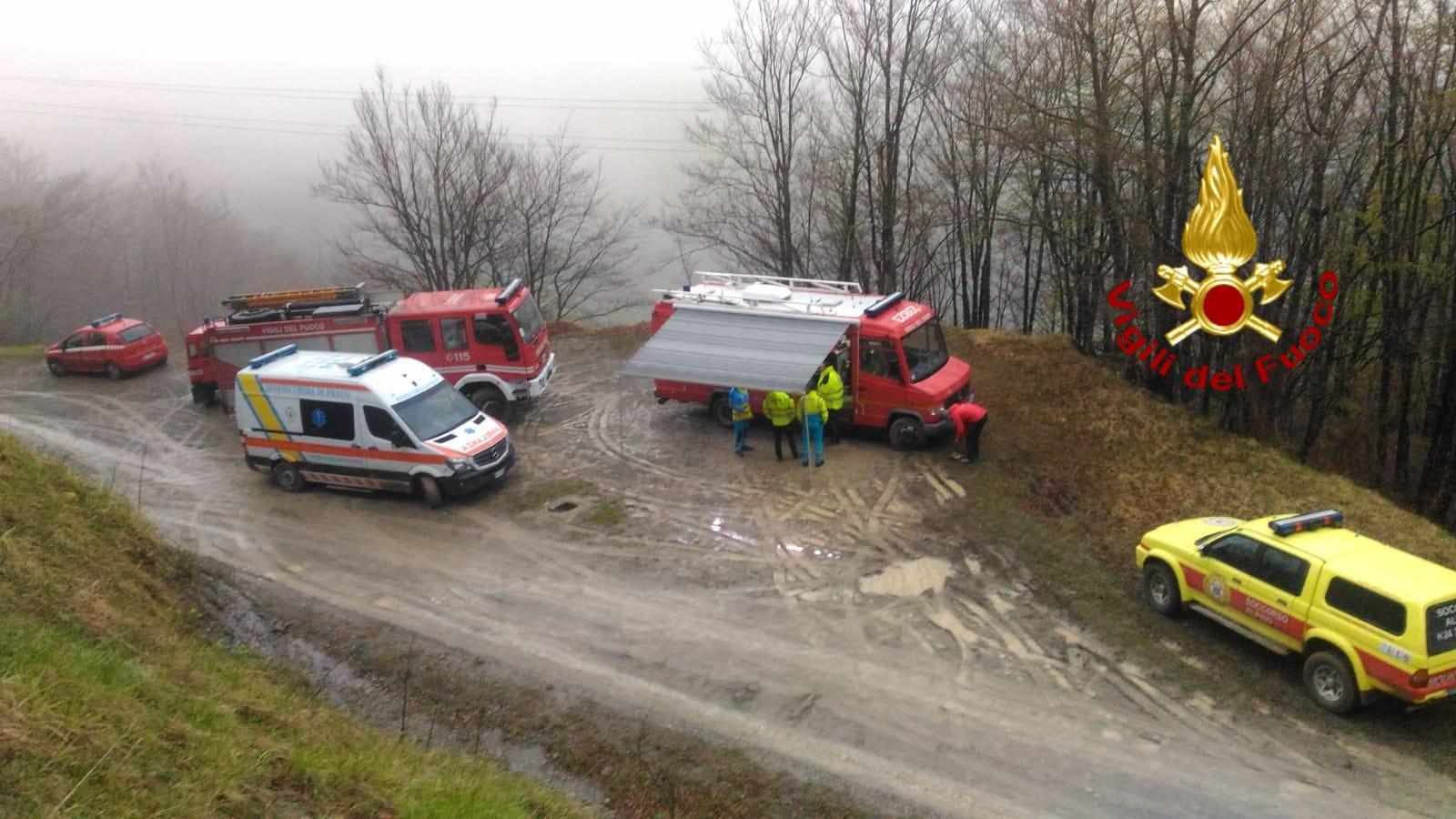 L'intervento dei vigili del fuoco e del soccorso alpino a Cavarzano