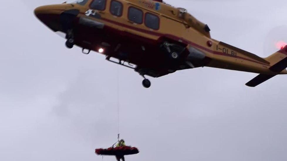 L’elisoccorso per sperare in una salvezza subito svanita
