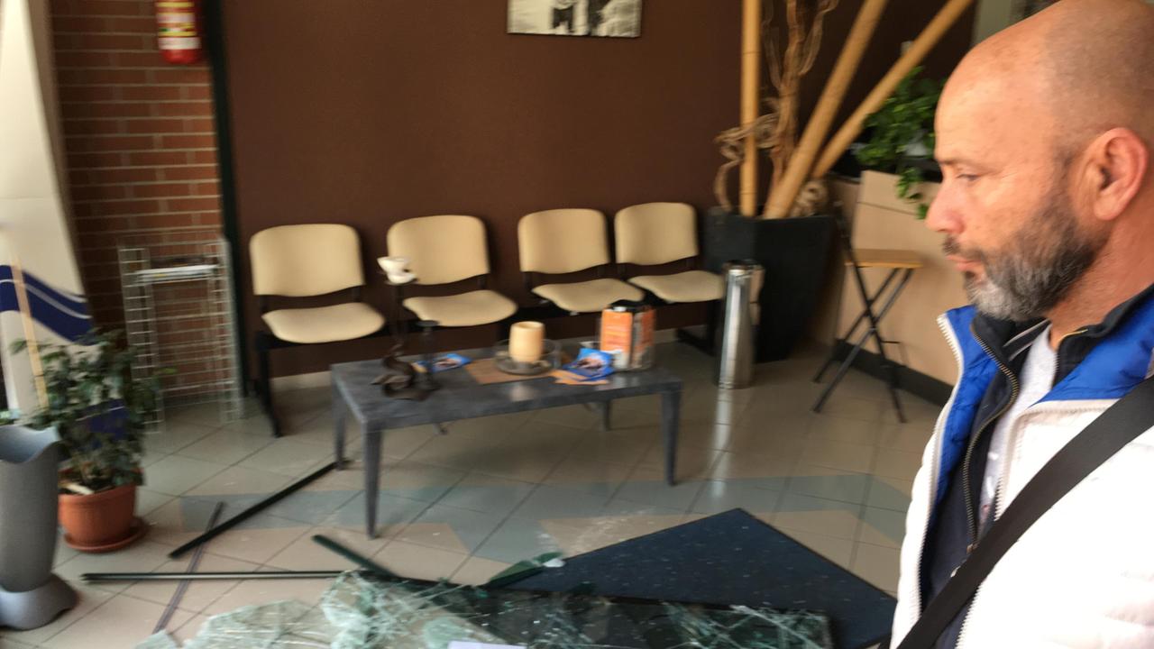 I danni nella palestra Valdera Wellness (Foto Franco Silvi)