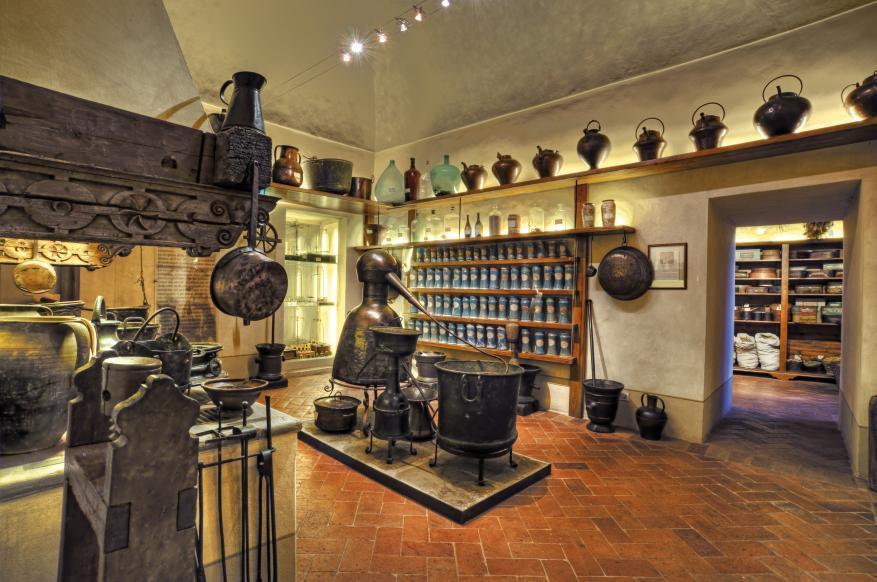 Una sala del museo storico Aboca