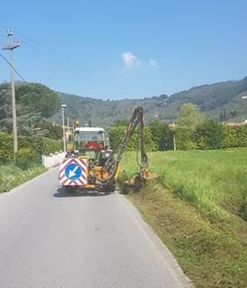 Taglio dell’erba lungo le strade