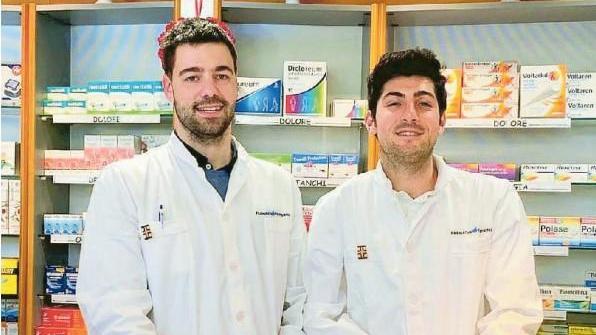 I fratelli Jacopo e Giovanni Jori della farmacia Fattorini a Bientina