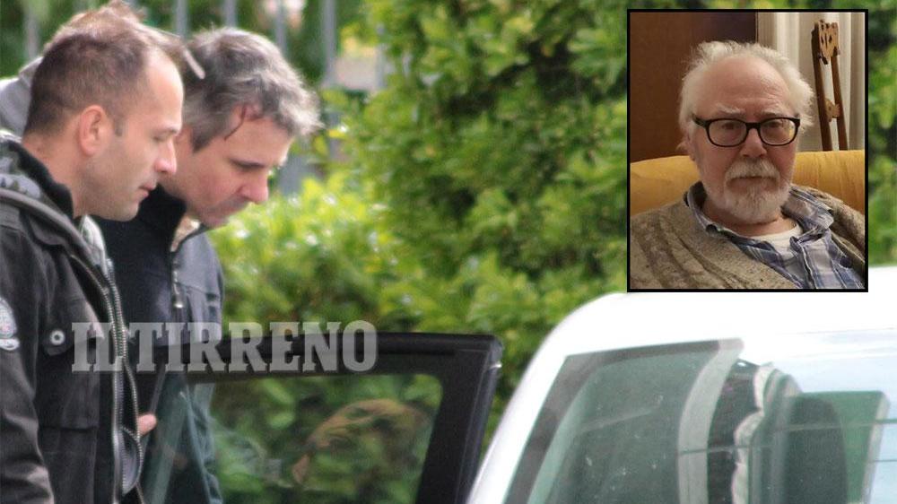 L'arresto di Stefano Castellari, 46 anni: dei due è quello dietro (foto Ciurca - Paglianti). Nel riquadro la vittima: Roberto Castellari, 76 anni