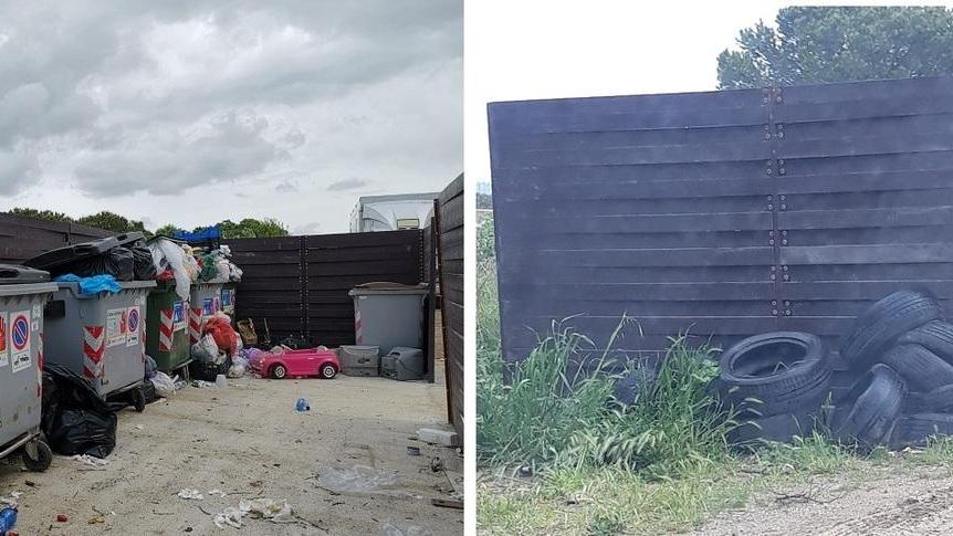 Isola ecologica come una discarica Presto telecamere