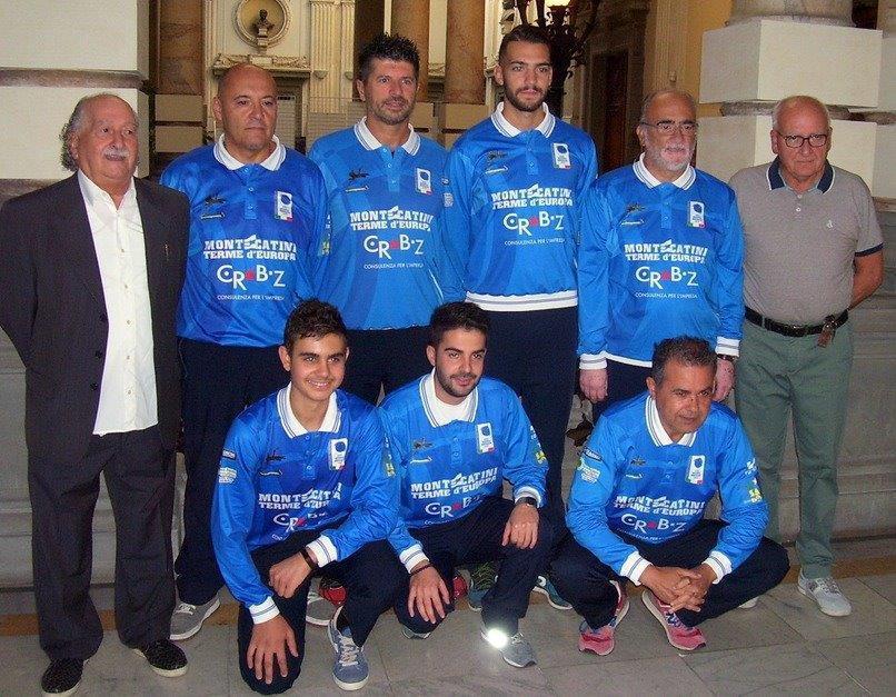 La squadra della Montecatini Avis che ha partecipato a Marsala alla gara di bocce serie A2