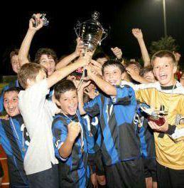 Gli Esordienti del Margine festeggiano una vittoria 