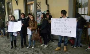 Una protesta dei pendolari 