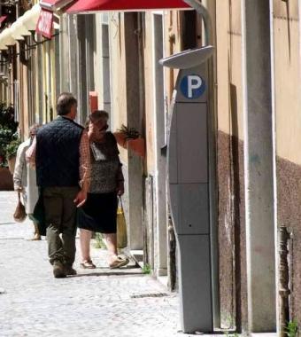 Uno dei parcometri della Ztl    