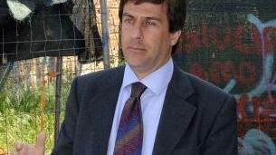 <b>BONIFAZI.</b> Il sindaco davanti al cantiere sulle Mura