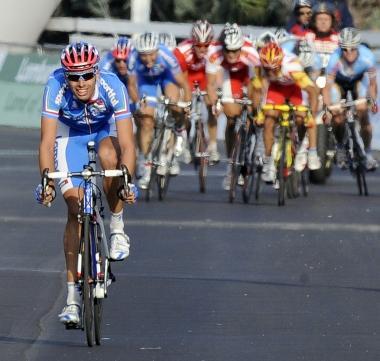 Una corsa dei mondiali di ciclismo 