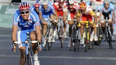 Una corsa dei mondiali di ciclismo