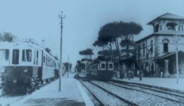 <b>AMARCORD. </b>Unimmagine del trenino che collegava Pisa a Livorno 