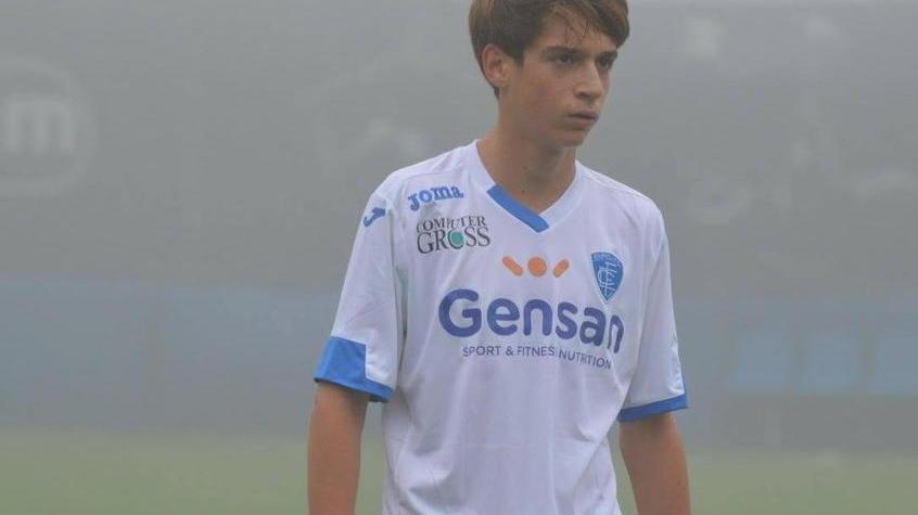 Mirco Lipari, classe 2002, dal Palazzaccio alla Juventus. Qui in una foto di 3 anni con la maglia dell’Empoli