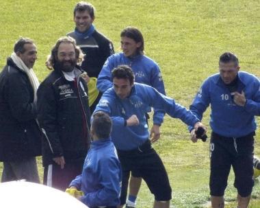 Il primo allenamento di Giacomo Tulli in maglia nerazzurra ieri allArena  
