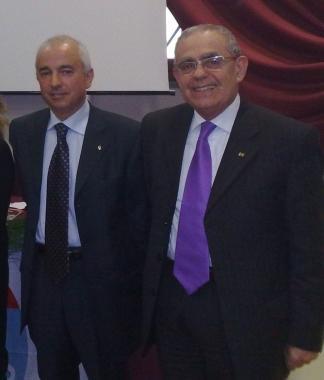 Poli (a destra) con Alberigi durante le provinciali 