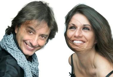 In senso orario la Bibiband, la bravissima imitatrice Emanuela Aureli uno scorcio della notte di San Silvestro dello scorso anno e la conduttrice televisiva Serena Magnanensi, de La vita in diretta 