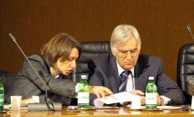 <b>IN CONSIGLIO.</b> Roberto Pucci con Martina Nardi  