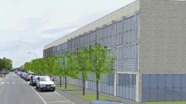 Una veduta prospettica al computer del nuovo villaggio scolastico