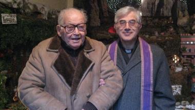 Don Guido Engel (a destra) con Enzo Spinelli, presidente onorario Aas 