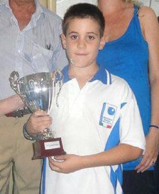 La giovane stella Giacomo Cecchi, di appena 10 anni 