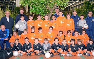 I giovani atleti i tecnici e i dirigenti della societ&agrave; Ac Vannucci  