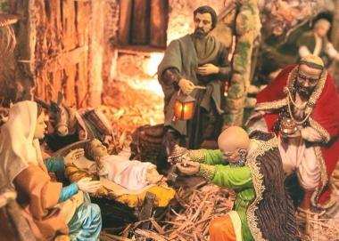 Uno scorcio del presepe 