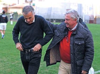 Mister Indiani insieme al presidente Ferrari              