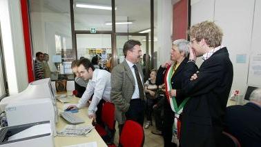 Lo Sportello Nautilus di Montelupo nel giorno della inaugurazione