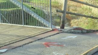 Danneggiata la pista ciclabile