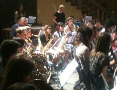 La Filarmonica Puccini di Segromigno in Monte durante un concerto 