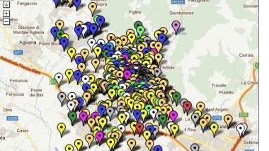 Via Chiti, 5 gennaio 2011: il primo omicidio della lunga serie A destra la mappa dei reati consultabile su www.iltirreno.it
