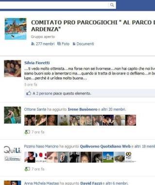 La pagina di Facebook 