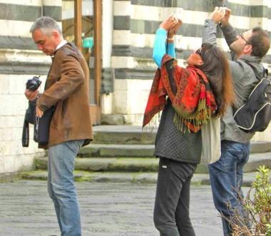 Turisti in centro 