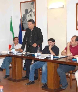 Una parte della giunta di Serravalle   