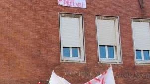 La contestazione dei precari in via San Giovanni