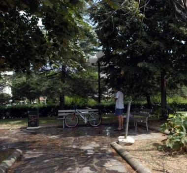 Una veduta del parco Ugo la Malfa ad Avenza (foto darchivio)     