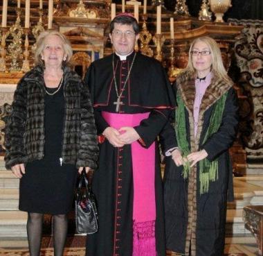 Laura Lazzerini, il cardinale Betori e Marina Pratici 