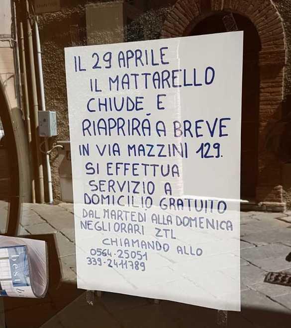Il pastaio col Mattarello trasloca in via Mazzini