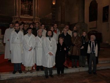 Foto di gruppo dopo la celebrazione in San Michele 
