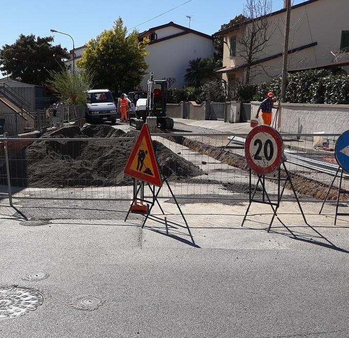 Al via il cantiere di Acque spa in via Vecchia Fiorentina