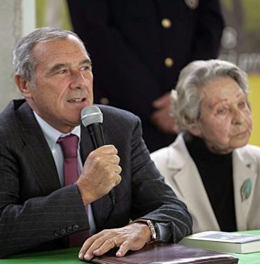 Il procuratore nazionale antimafia Pietro Grasso con Elisabetta Caponnetto