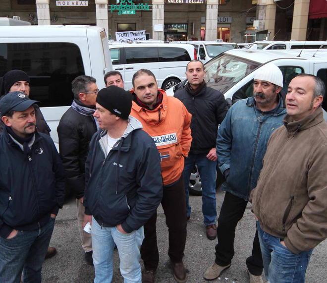 La protesta dei tassisti 