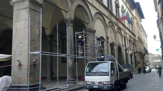Via ai lavori al Palazzo pretorio