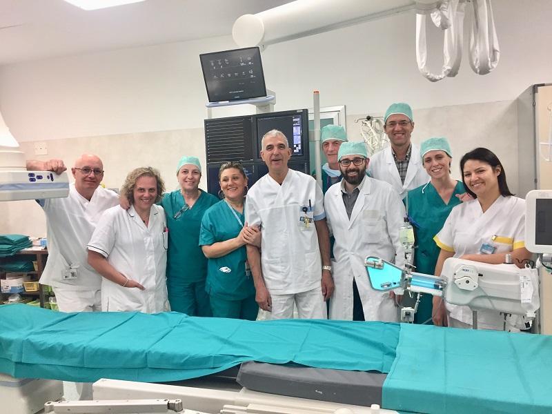 L'equipe che ha eseguito l'operazione con la nuova procedura