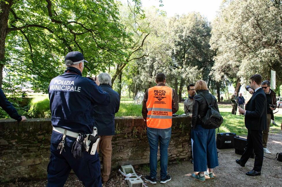 Mura, nuovo sopralluogo con il drone e lo scanner 3D 