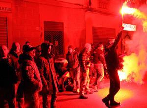 Protesta dei tifosi contro Spinelli 