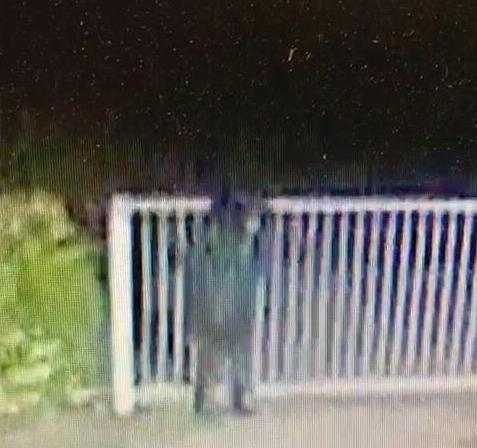 Un fermo immagine del video che inquadra il ladro fuggire