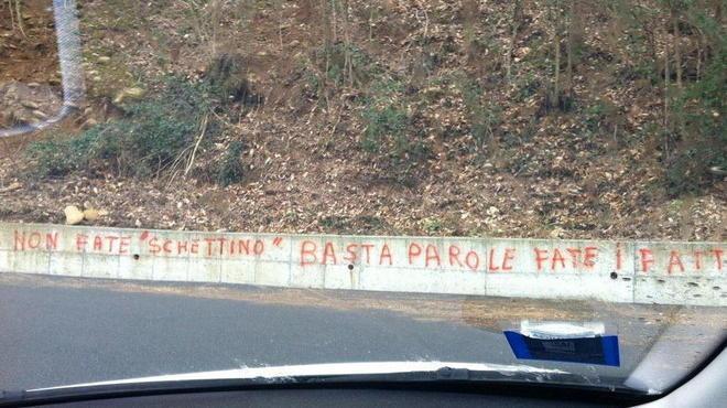 Mulazzo, scritte contro l’immobilismo 