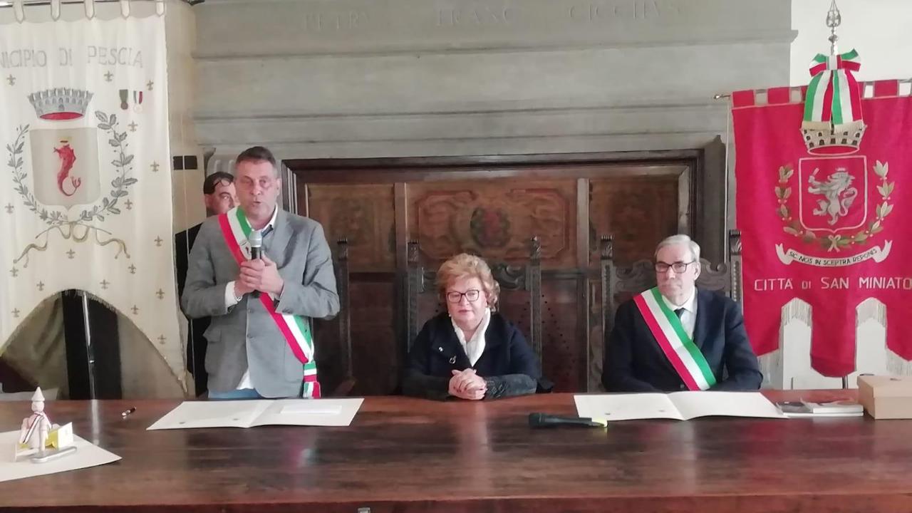 Pescia e San Miniato siglano il patto solenne di amicizia