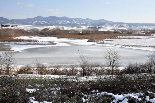 Temperature siberiane in Toscana Al Passo delle Radici termometro a -16 